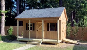 Colonial Barns | unique shed designs that include a porch! thumbnail
