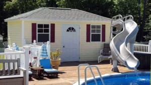 Shed Hip Roof With Small Pool